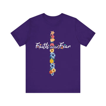 Faith Over Fear Unisex Jersey Short Sleeve Tee