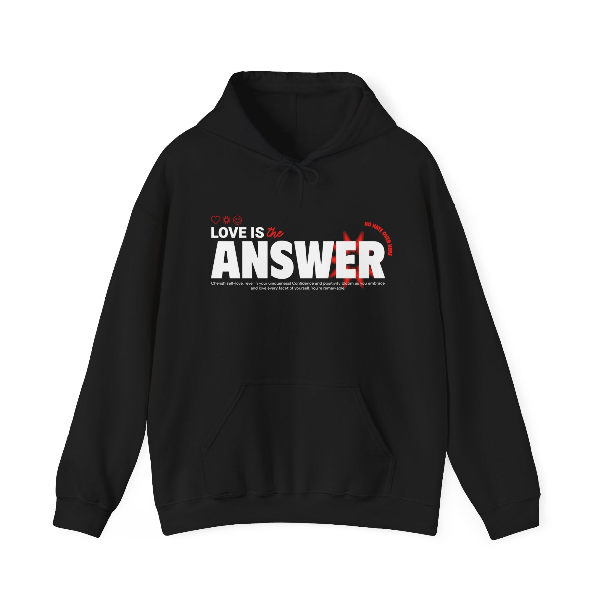 LOVE IS THE ANSWER BLEND HOODED SWEATSHIRT