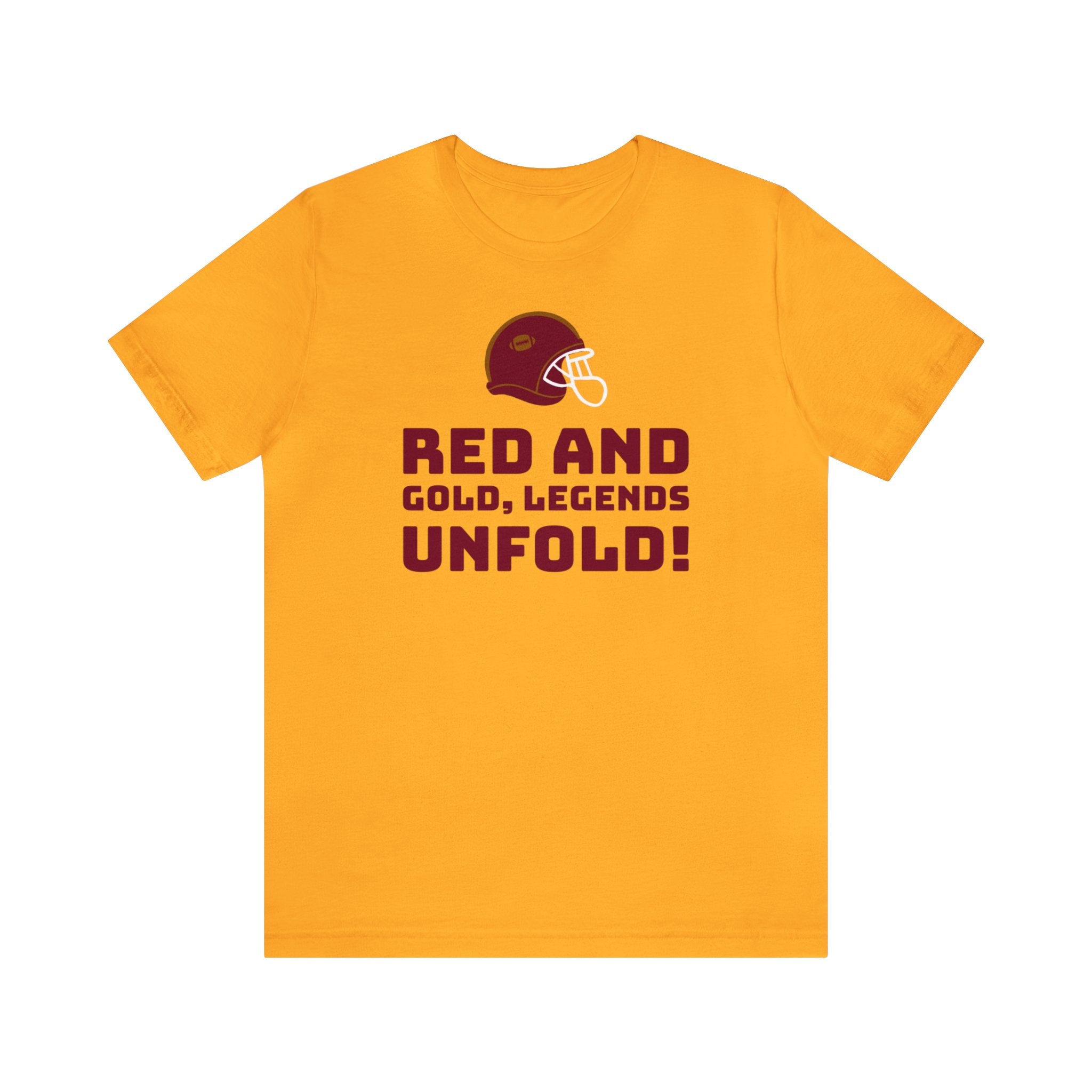 RED AND GOLD LEGEND UNFOLD UNISEX T-SHIRT