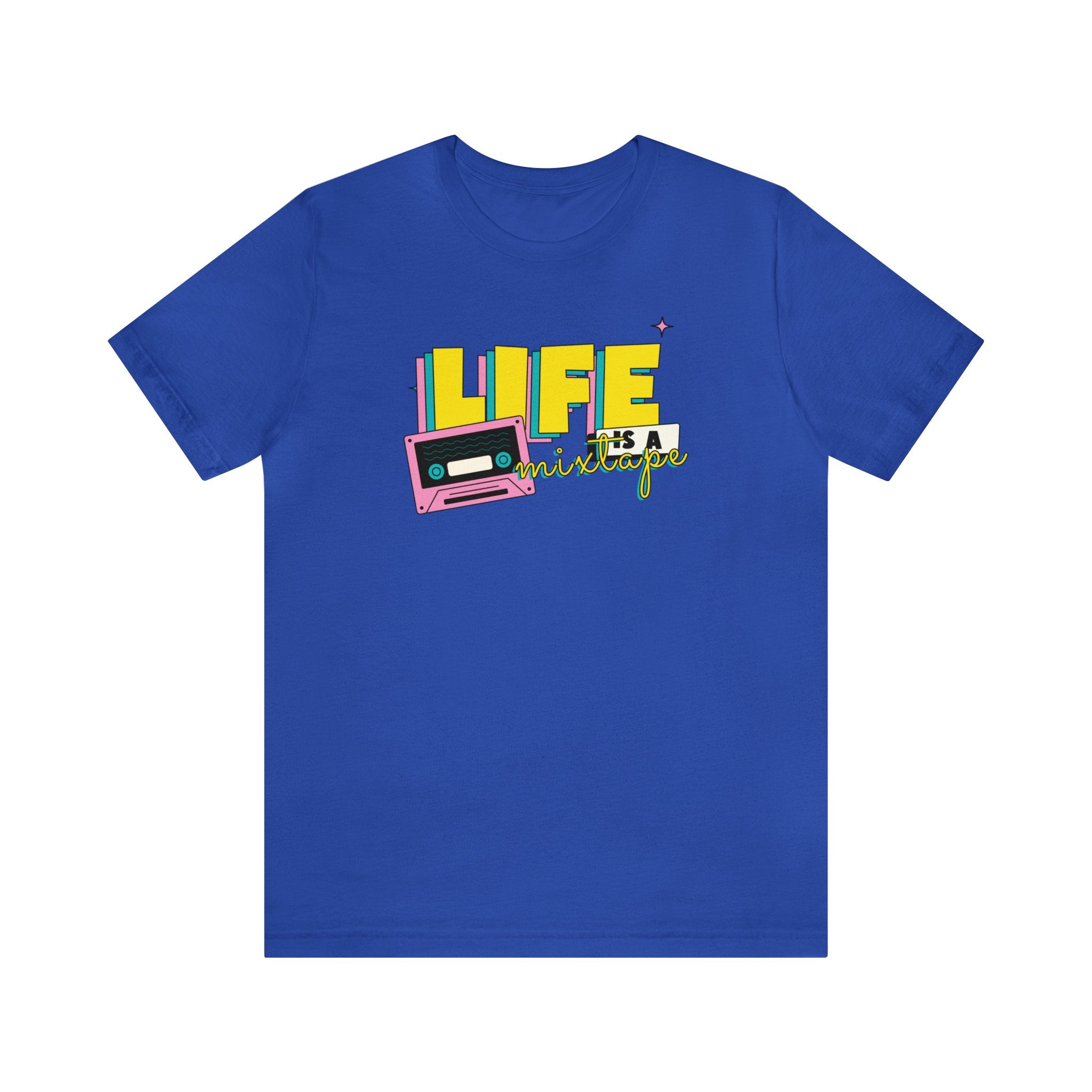 LIFE is a mixed Tape Unisex Jersey Short Sleeve Tee