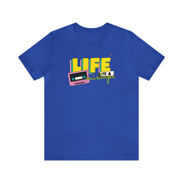 LIFE is a mixed Tape Unisex Jersey Short Sleeve Tee