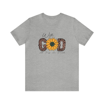 With God All Things Are Possible Unisex Jersey Short Sleeve Tee