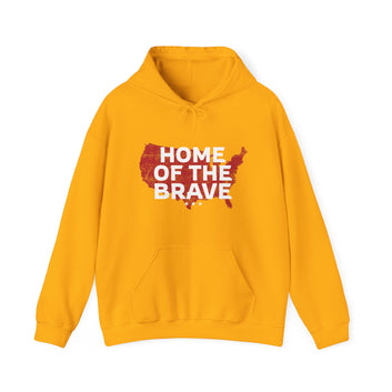 HOME OF THE BRAVE UNISEX HOODED SWEATSHIRT