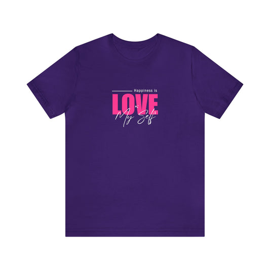 Happiness Is Love Myself Unisex Jersey Short Sleeve Tee