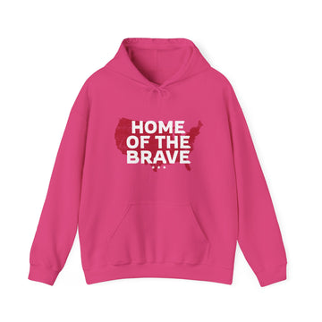 HOME OF THE BRAVE UNISEX HOODED SWEATSHIRT