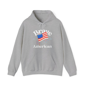 BRAVE AMERICAN UNISEX HOODED SWEATSHIRT