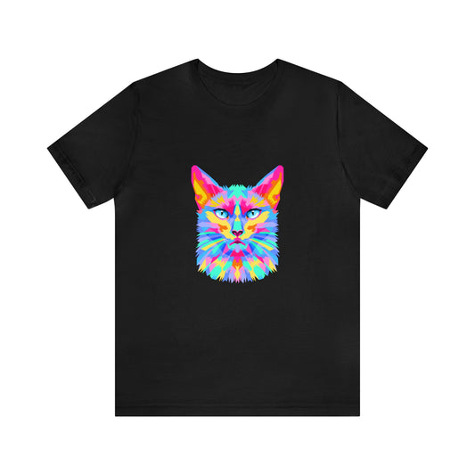 COLOURFUL CAT HEAD UNISEX JERSEY TEE