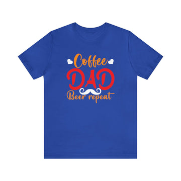 Coffee Dad Beer Repeat Unisex Jersey Short Sleeve Tee