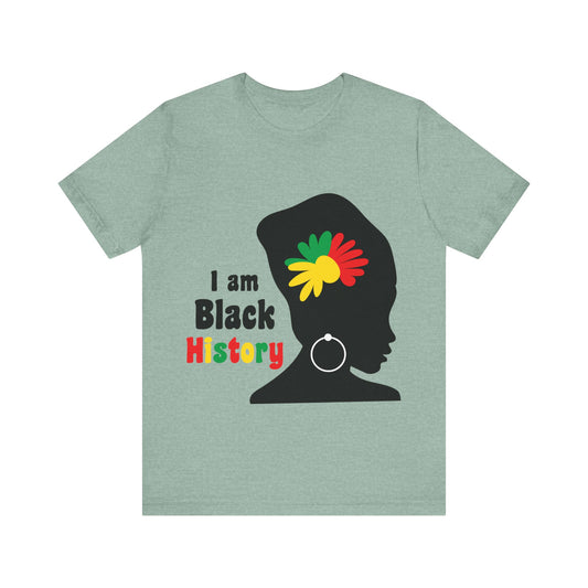 I Am Black History Unisex Jersey Short Sleeve Tee