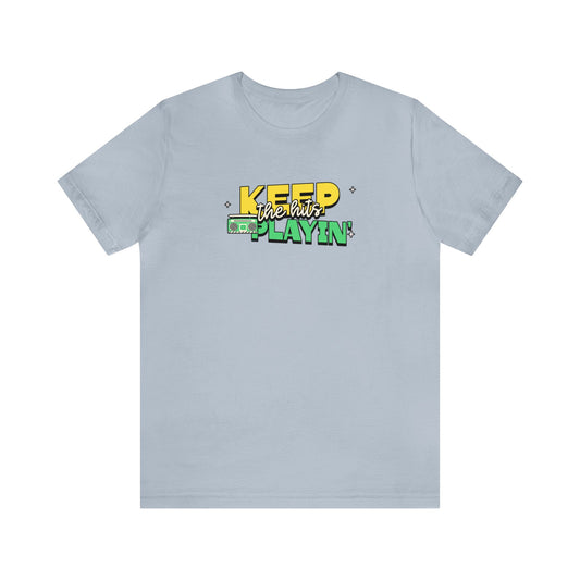 KEEP THE HITS PLAYIN' MEN JERSEY T-SHIRT