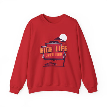 HIGH LIFE OPEN NOW UNISEX BLEND CREWNECK SWEATSHIRT