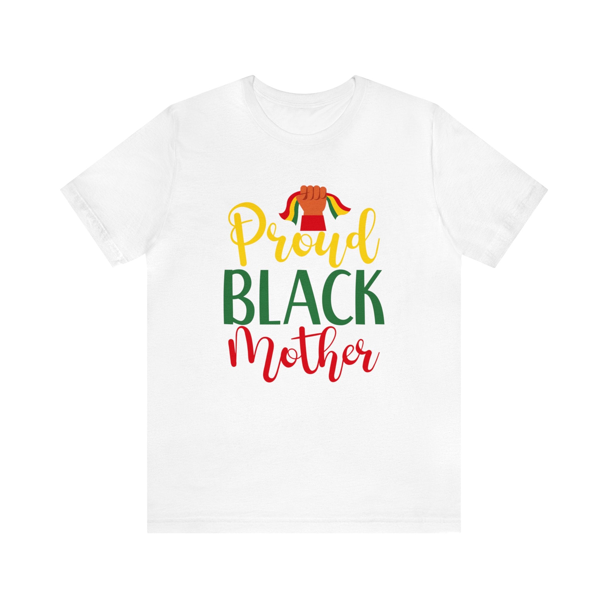 Black Proud Mother Unisex Jersey Short Sleeve Tee