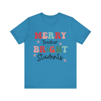 Merry Teacher Bright Student Unisex Jersey Short Sleeve Tee