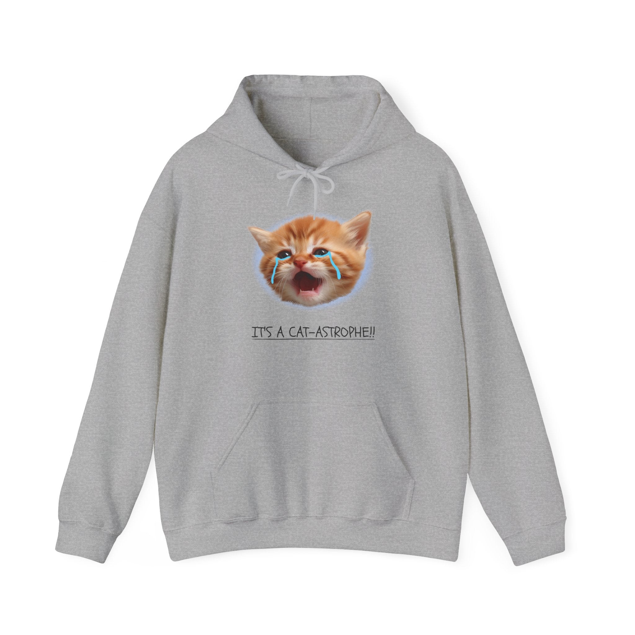 IT'S A CAT-ASTROPHE!! BLEND HOODED SWEATSHIRT