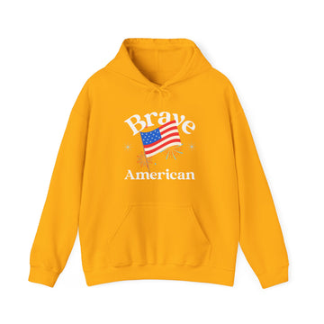 BRAVE AMERICAN UNISEX HOODED SWEATSHIRT