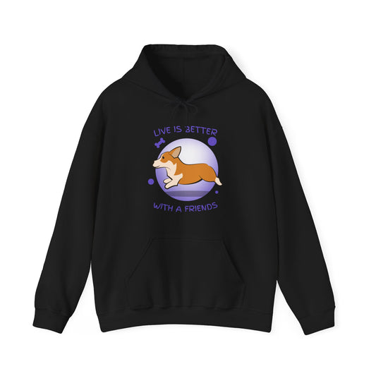 LIFE IS BETTER WITH A FRIENDS HOODED SWEATSHIRT