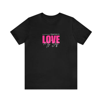 Happiness Is Love Myself Unisex Jersey Short Sleeve Tee