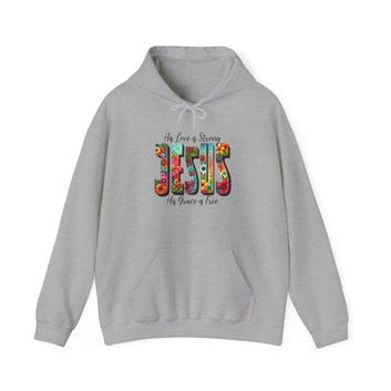 Is Love Is Strong His Grace is Free Unisex Heavy Blend™ Hooded Sweatshirt