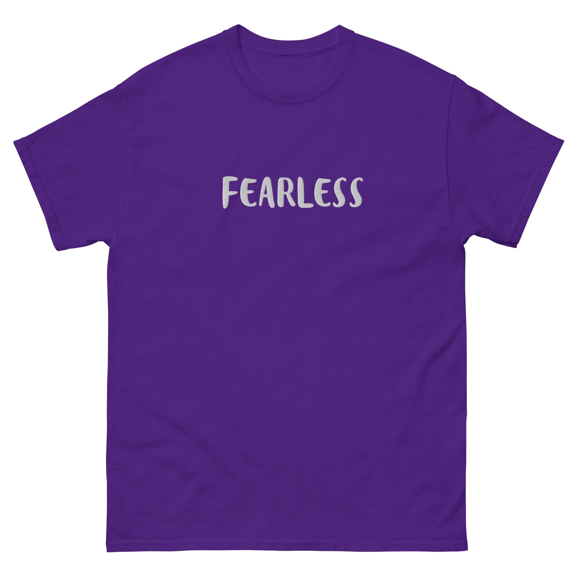 "Fearless" T-shirt, designed for those who face challenges head-on and embrace life's adventures without hesitation