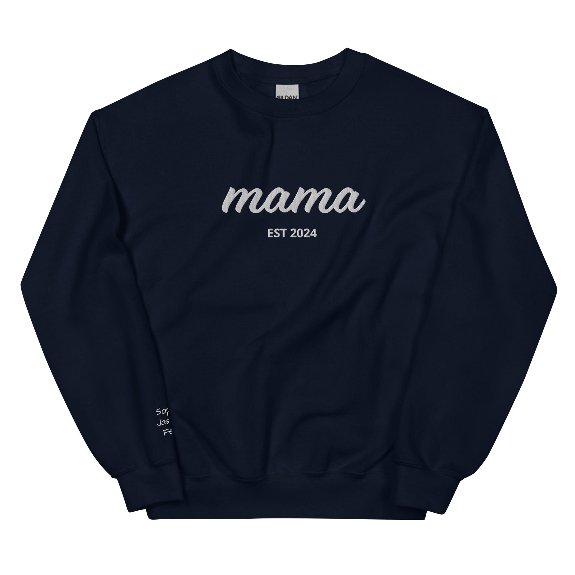 Custom Mama Sweatshirt with Kid Name on Sleeve, Personalized Mom Sweatshirt, Gift Momma Sweatshirt, Christmas Gift for Mom, Gift for Her